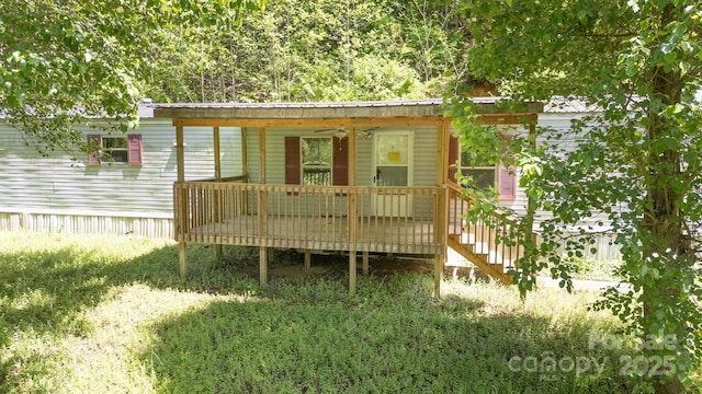 deck with stairs