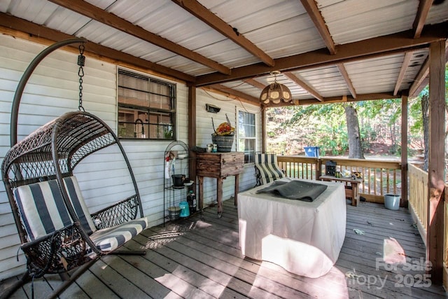 7733 Skyline Dr, Sherrills Ford, NC 28673 - view of wooden terrace