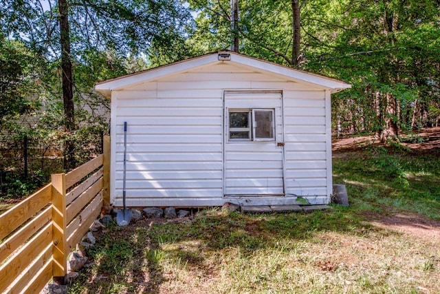 7733 Skyline Dr, Sherrills Ford, NC 28673 - view of shed featuring fence