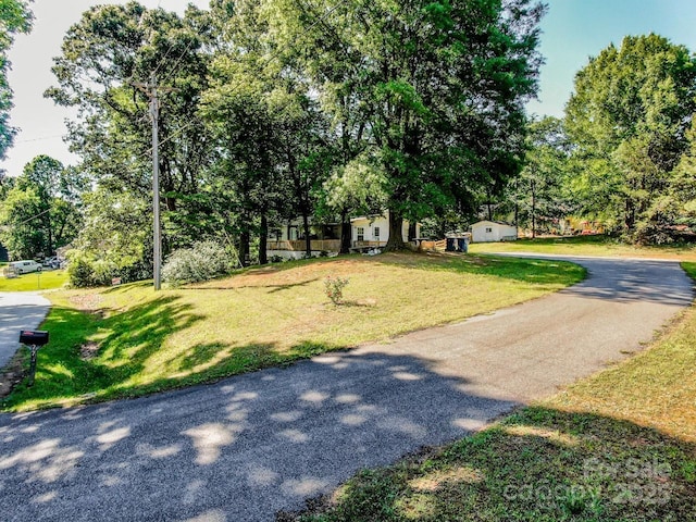7733 Skyline Dr, Sherrills Ford, NC 28673 - view of home's community featuring a yard, driveway, and view of scattered trees