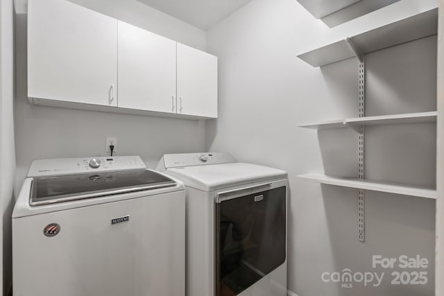 9214 Arbourgate Meadows Ln, Charlotte, NC 28277 - washroom with cabinet space and washer and clothes dryer