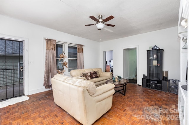 2622 Hemphill St, Charlotte, NC 28208 - living room with ceiling fan