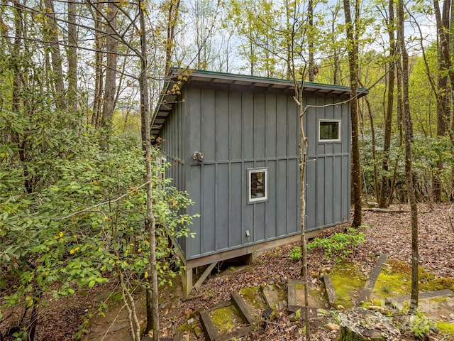 view of shed