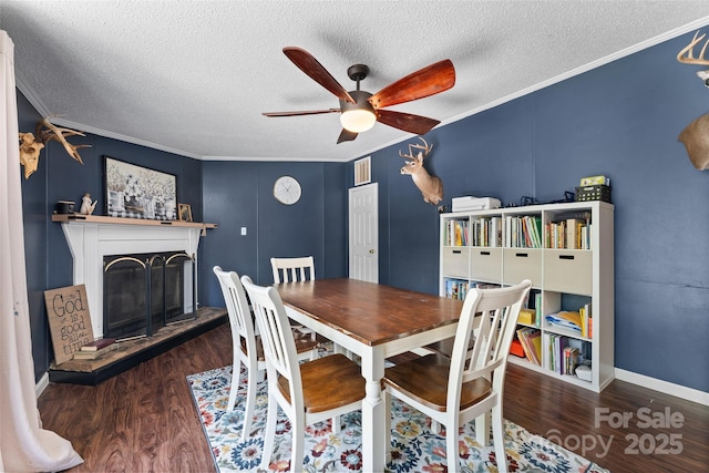 9 Ruby Dr, Hendersonville, NC 28792 - dining space with ornamental molding, a textured ceiling, and ceiling fan