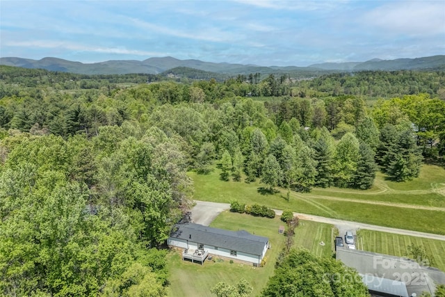 9 Ruby Dr, Hendersonville, NC 28792 - bird's eye view featuring a mountain view and a wooded view