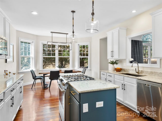 44 Chip Shot Ct, Mills River, NC 28759 - kitchen with appliances with stainless steel finishes, a wealth of natural light, and a sink