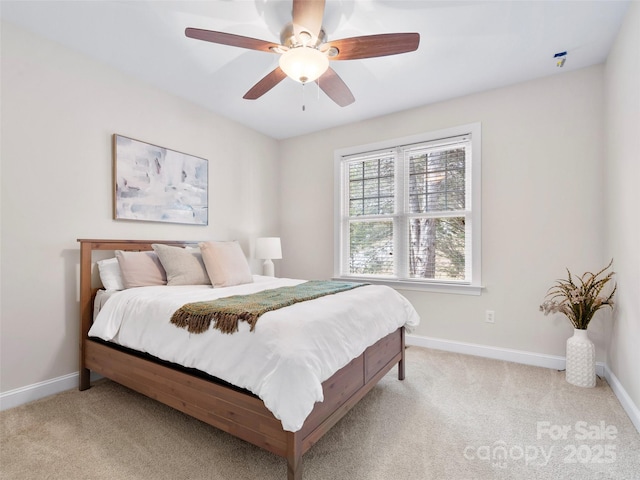 44 Chip Shot Ct, Mills River, NC 28759 - bedroom featuring baseboards, a ceiling fan, and light carpet