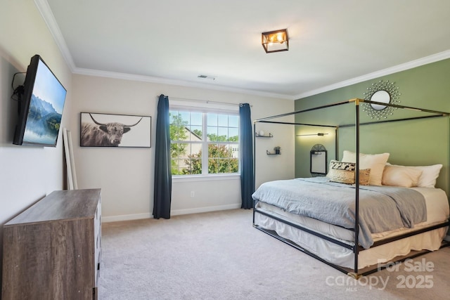 16427 Cozy Cove Rd, Charlotte, NC 28278 - carpeted bedroom featuring crown molding and baseboards