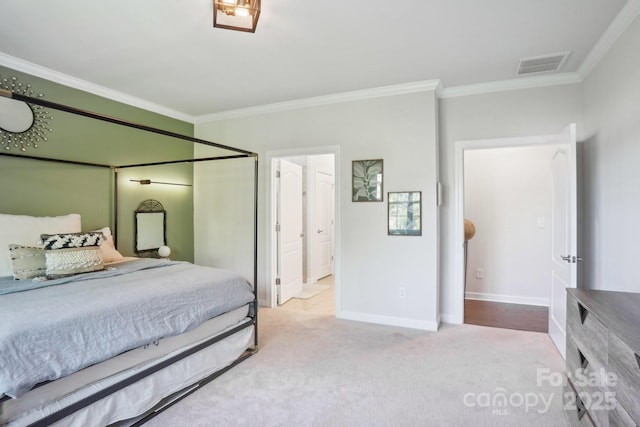 16427 Cozy Cove Rd, Charlotte, NC 28278 - bedroom featuring ornamental molding, carpet floors, and baseboards