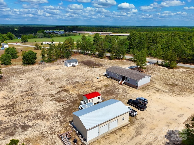 aerial view featuring a rural view