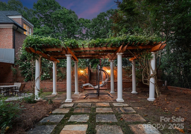 3314 Leamington Ln, Charlotte, NC 28226 - view of yard featuring a pergola