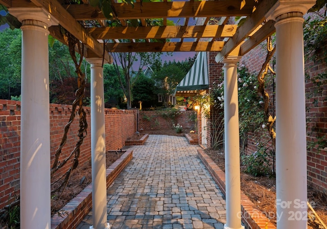 3314 Leamington Ln, Charlotte, NC 28226 - view of patio / terrace with a pergola