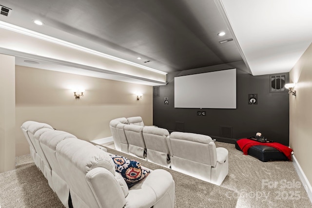 3314 Leamington Ln, Charlotte, NC 28226 - cinema with carpet flooring, recessed lighting, and baseboards