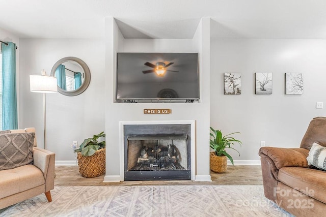 41 Lanceford Cir, Fletcher, NC 28732 - living area featuring a fireplace and baseboards
