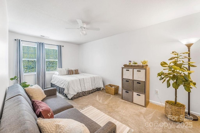 41 Lanceford Cir, Fletcher, NC 28732 - bedroom featuring light carpet and a ceiling fan