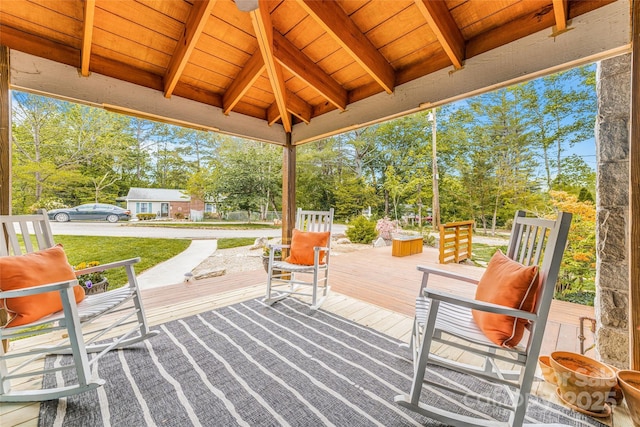view of patio / terrace featuring a deck