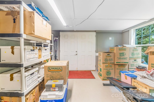 view of storage area