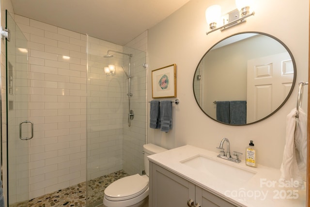 220 Stoney Falls Loop Unit C/2, Burnsville, NC 28714 - full bathroom with toilet, a shower stall, and vanity