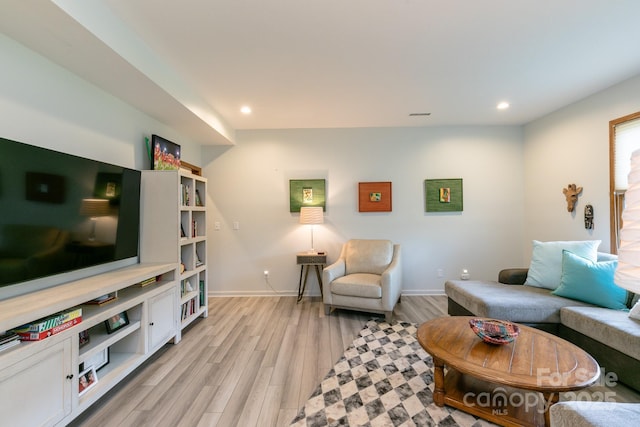 220 Stoney Falls Loop Unit C/2, Burnsville, NC 28714 - living area featuring recessed lighting, baseboards, and light wood-type flooring