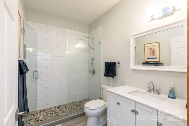 220 Stoney Falls Loop Unit C/2, Burnsville, NC 28714 - full bath with vanity, a shower stall, and toilet