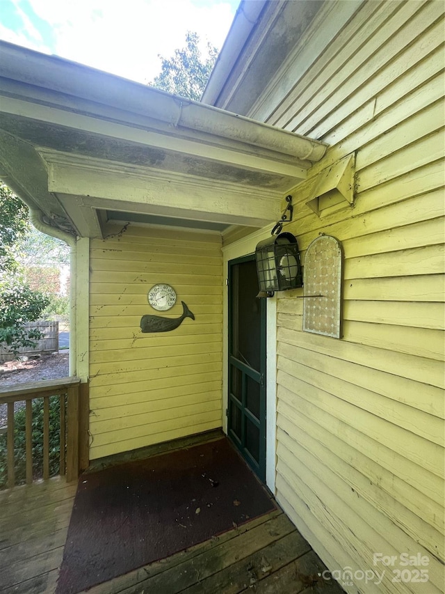 view of doorway to property