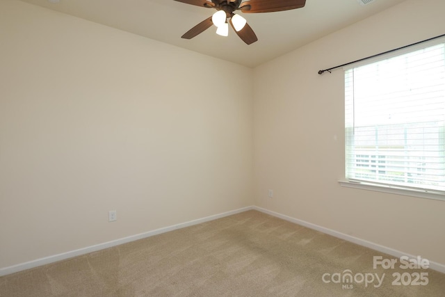 309 Kentmere Ln, Clover, SC 29710 - unfurnished room with baseboards, light carpet, and a ceiling fan