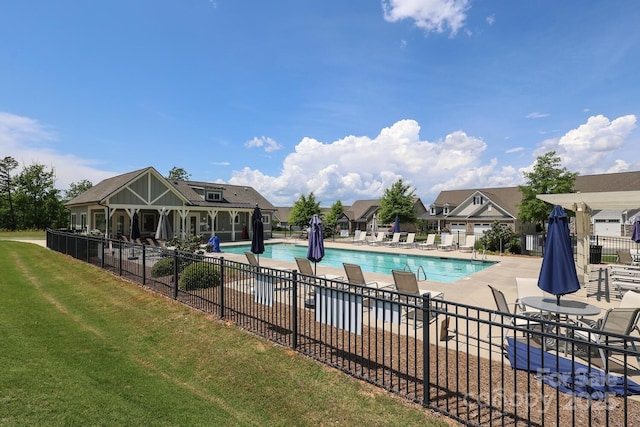 309 Kentmere Ln, Clover, SC 29710 - pool featuring fence, a patio, and a yard