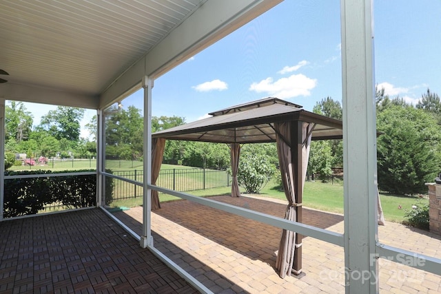 309 Kentmere Ln, Clover, SC 29710 - view of patio / terrace with a gazebo and fence
