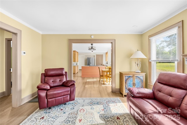 1104 Venus St, Kannapolis, NC 28083 - living room with wood finished floors, ornamental molding, and baseboards
