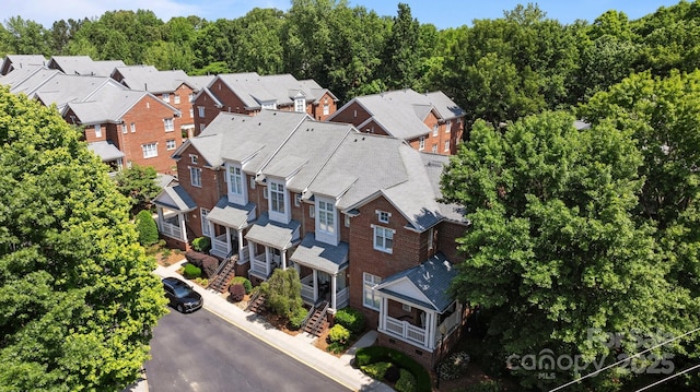 aerial view with a residential view