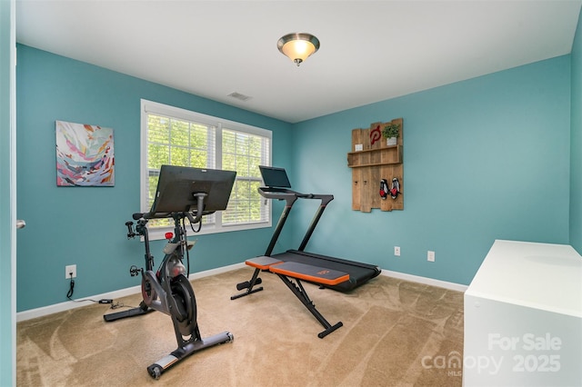 15807 Foreleigh Rd, Huntersville, NC 28078 - workout room with carpet floors and baseboards