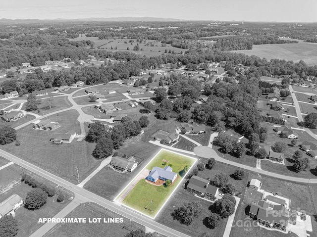 bird's eye view featuring a residential view