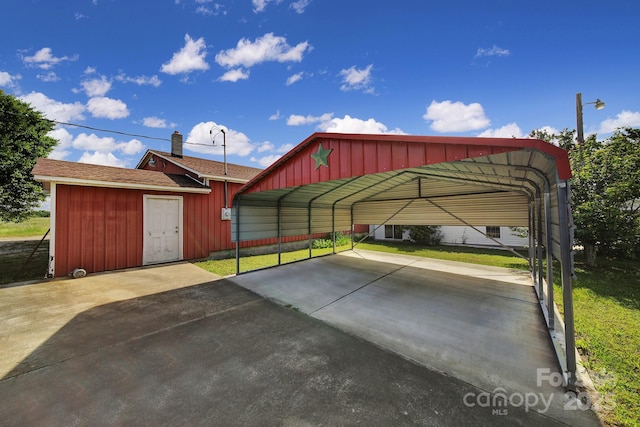 1723 Baskins Hill Rd, Heath Springs, SC 29058 - view of vehicle parking with aphalt driveway and a carport