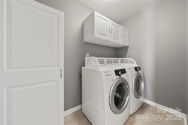 14625 Lyon Hill Ln, Huntersville, NC 28078 - laundry room featuring light tile patterned floors, baseboards, and washing machine and dryer