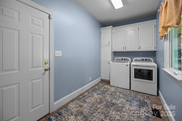 2608 Carmarthen Ct, Matthews, NC 28104 - laundry area with washing machine and clothes dryer and cabinet space