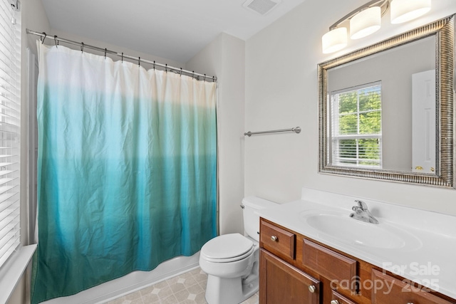 104 Clydesdale Ct, Matthews, NC 28104 - bathroom with vanity and shower / tub combo with curtain