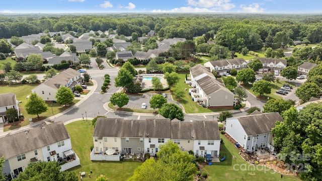 104 Clydesdale Ct, Matthews, NC 28104 - aerial view of residential area featuring a heavily wooded area