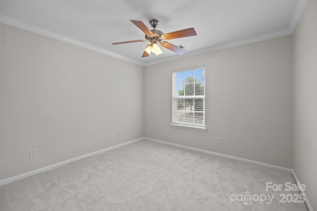 104 Clydesdale Ct, Matthews, NC 28104 - carpeted empty room featuring ornamental molding and ceiling fan