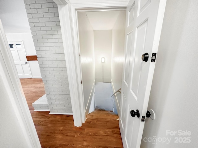 326 N Greenbriar Rd, Statesville, NC 28625 - staircase featuring wood finished floors