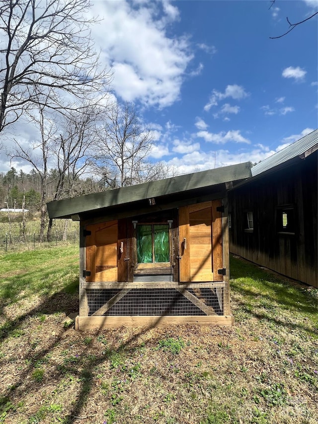 view of poultry coop