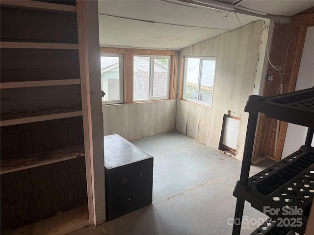 633 Ridge Rd, Marion, NC 28752 - interior space with wooden walls