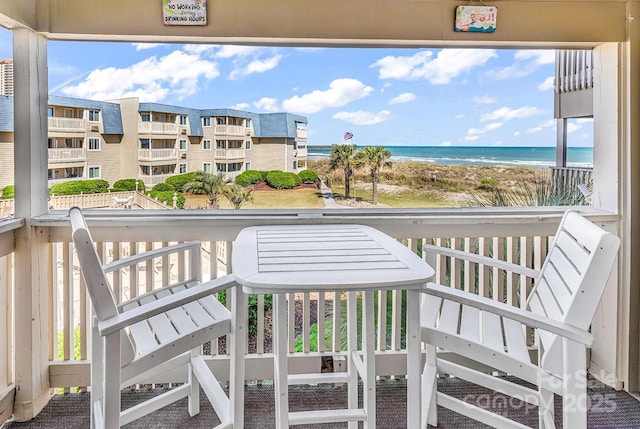 9660 Shore Dr Unit 208, Myrtle Beach, SC 29572 - balcony featuring a water view