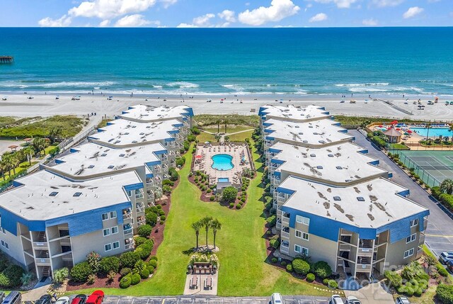 9660 Shore Dr Unit 208, Myrtle Beach, SC 29572 - aerial view featuring a water view and a view of the beach