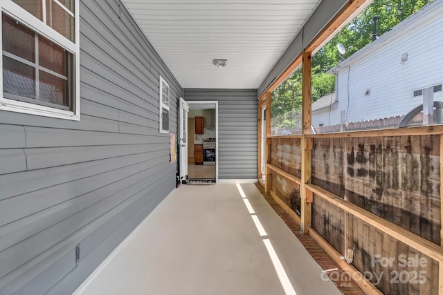 view of patio with fence