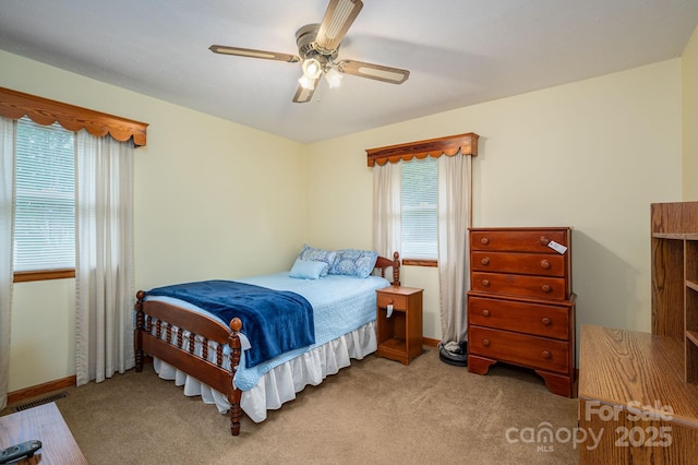 115 Patterson Rd, Kings Mountain, NC 28086 - carpeted bedroom with a ceiling fan and baseboards