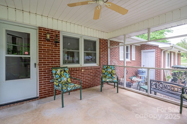 115 Patterson Rd, Kings Mountain, NC 28086 - sunroom with a ceiling fan
