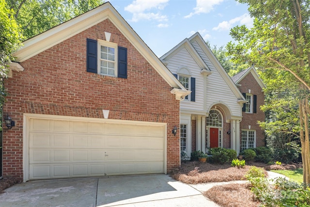 3710 Cheleys Ridge Ln, Charlotte, NC 28270 - traditional-style house featuring brick siding, concrete driveway, and an attached garage