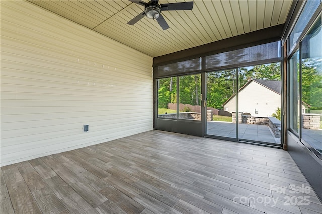 133 Water Leaf Dr, Weaverville, NC 28787 - unfurnished sunroom featuring a ceiling fan and plenty of natural light