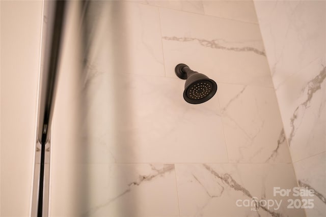133 Water Leaf Dr, Weaverville, NC 28787 - bathroom view of a tile shower and a security system