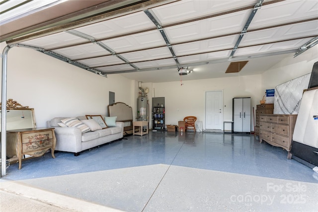 133 Water Leaf Dr, Weaverville, NC 28787 - garage with gas water heater, electric panel, and a garage door opener